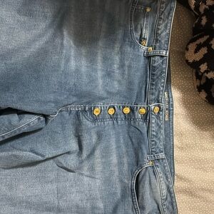 Michael kors cropped button fly Jean
